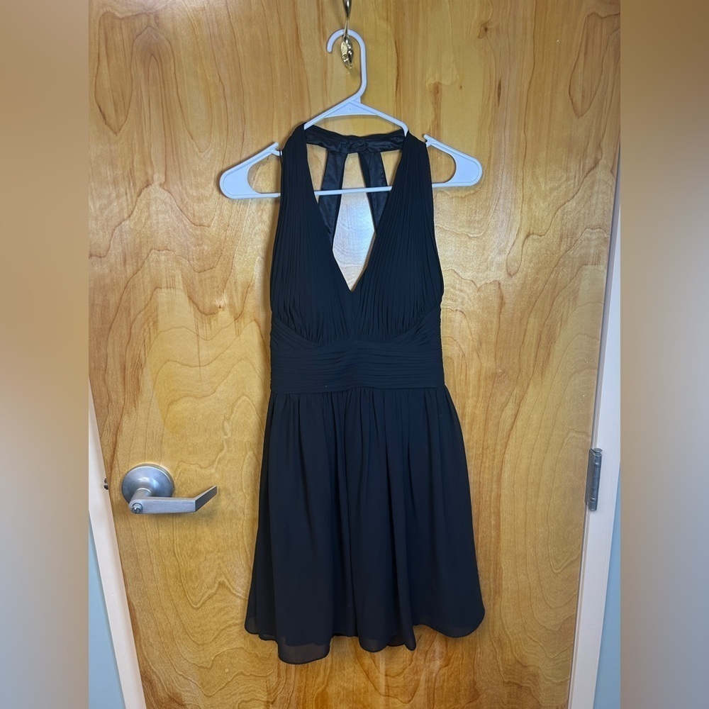 Elegant Black Halter Dress